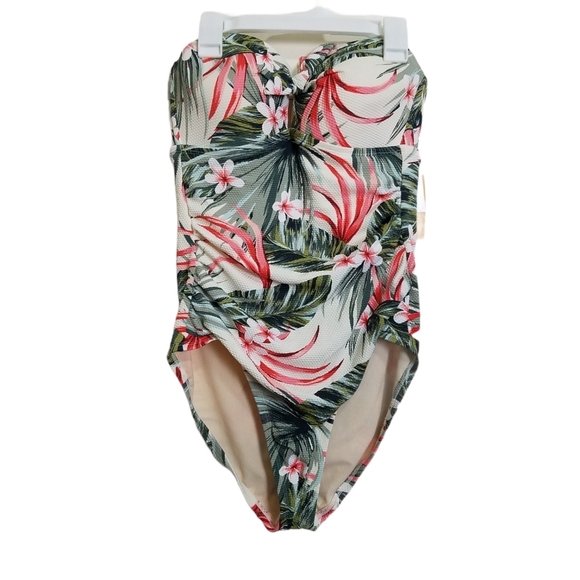 Kona Sol Floral Bandeau One Piece Convertible Suit - Picture 2 of 7